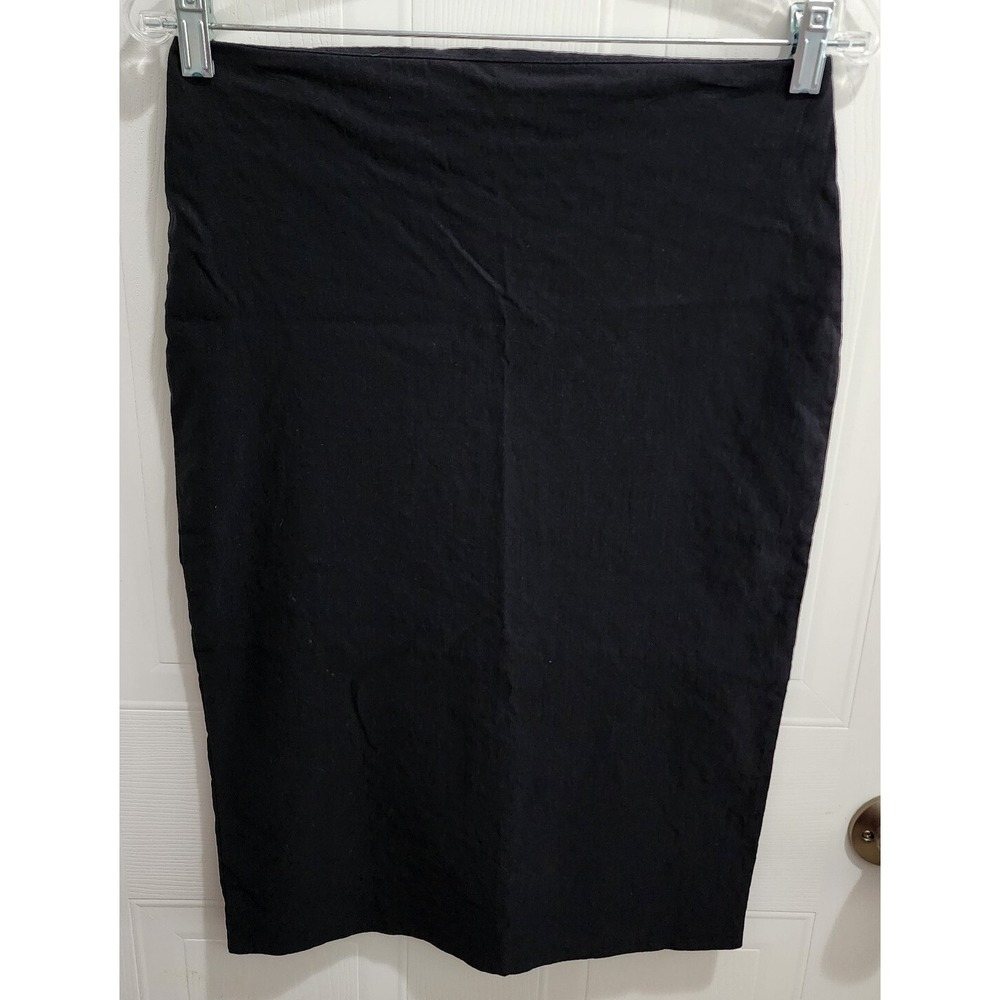 Y2K Betsey Johnson Classic Pencil Skirt Black/Black Pinstripe Size Small Career